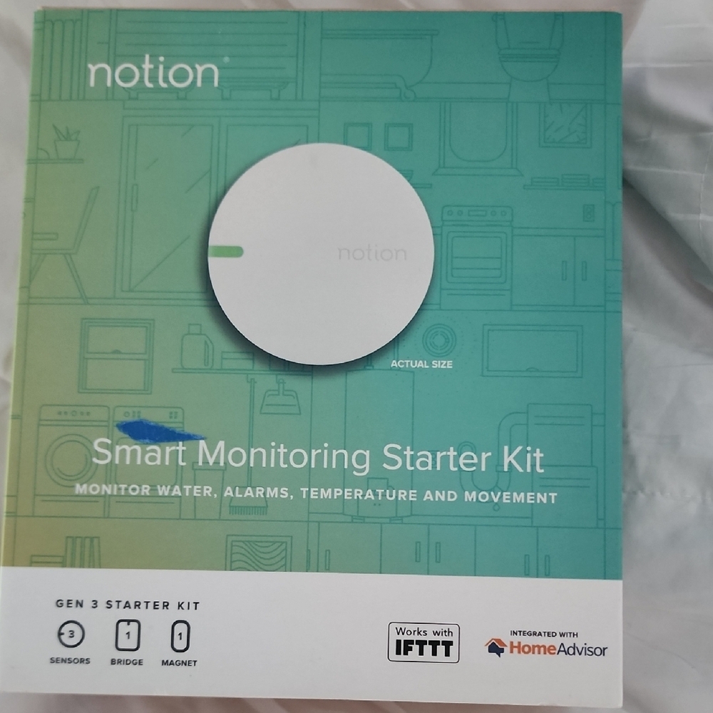 Smart Monitoring Starter Kit - White Monitor Alarms, Water, Temp & Movement